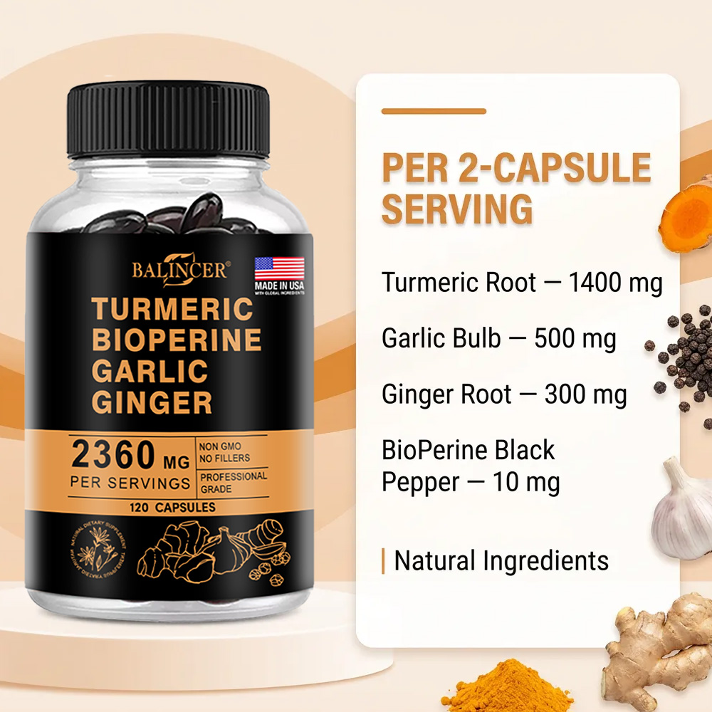 Kapsułki Kurkuma i Imbir 2360m – Turmeric Curcumin Capsule recenzja i cena